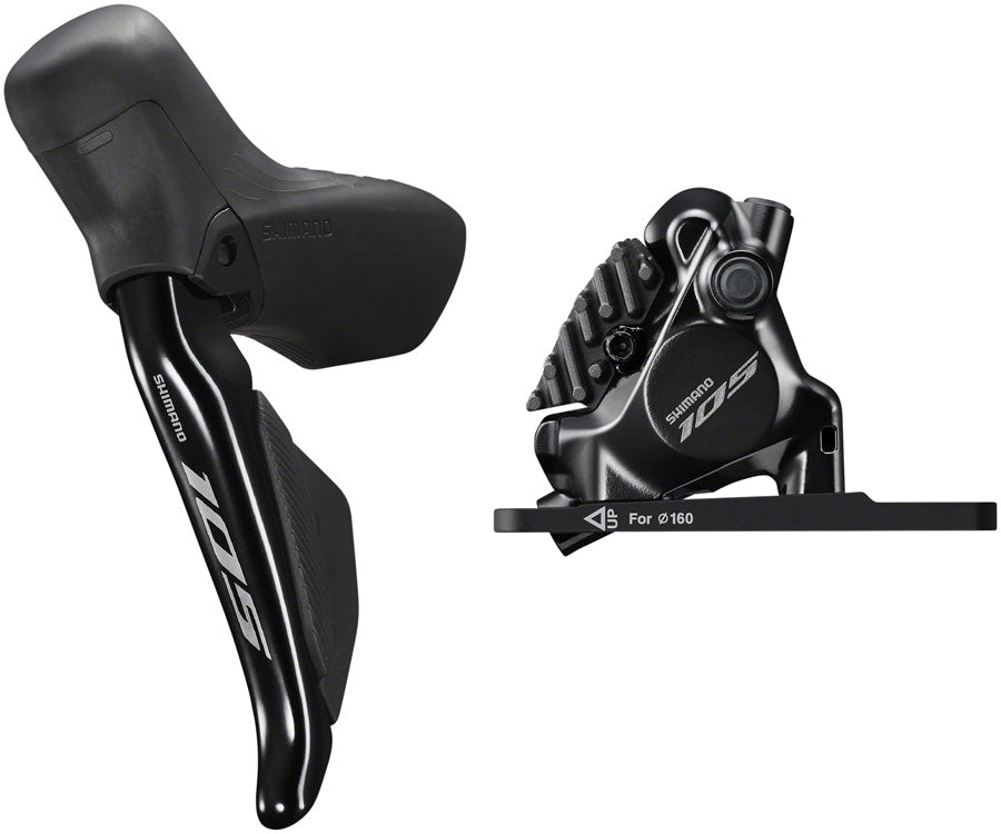 105 ST-R7170-L Di2 Shift/Brake Lever BR-R7170 Hydraulic Disc Brake Caliper - Front 2x Flat Mount Fork Adaptor BLK