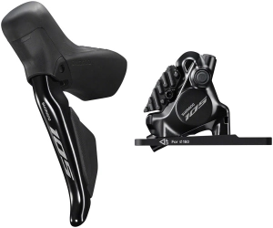 105 ST-R7170-L Di2 Shift/Brake Lever BR-R7170 Hydraulic Disc Brake Caliper - Front 2x Flat Mount Fork Adaptor BLK