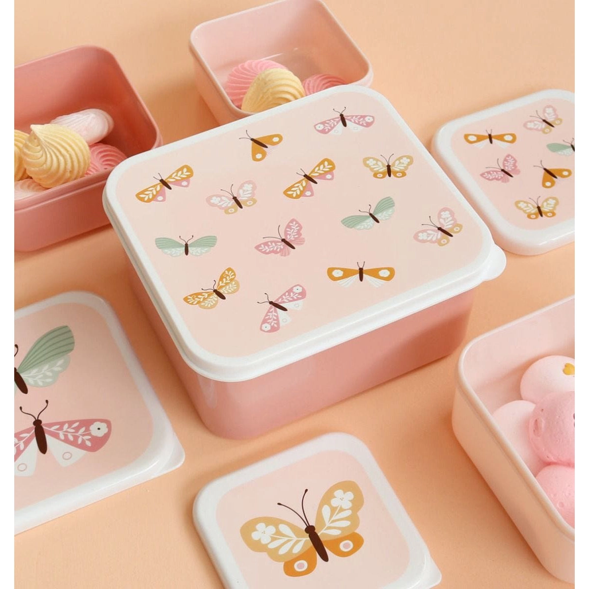 A Little Lovely Company Lunch & Snack Box Set: Butterflies