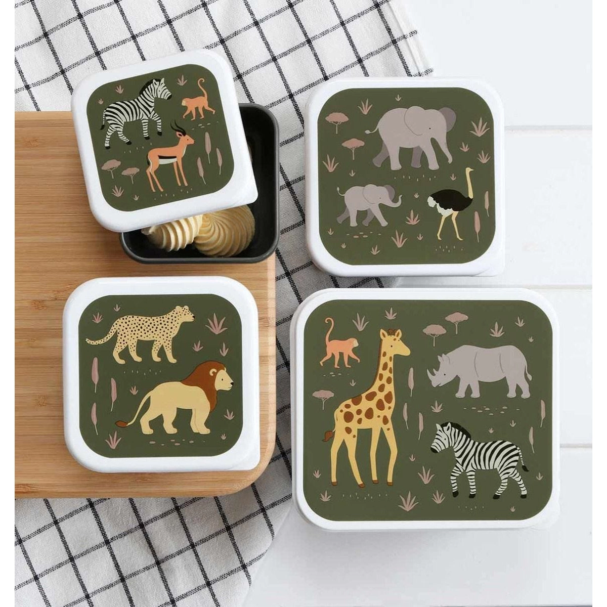 A Little Lovely Company Lunch & Snack Box Set: Savanna