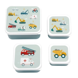 A Little Lovely Company Lunch & Snack Box Set: Vehicles