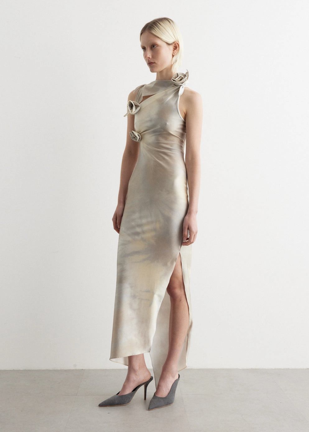 Asymmetric Flower Gown