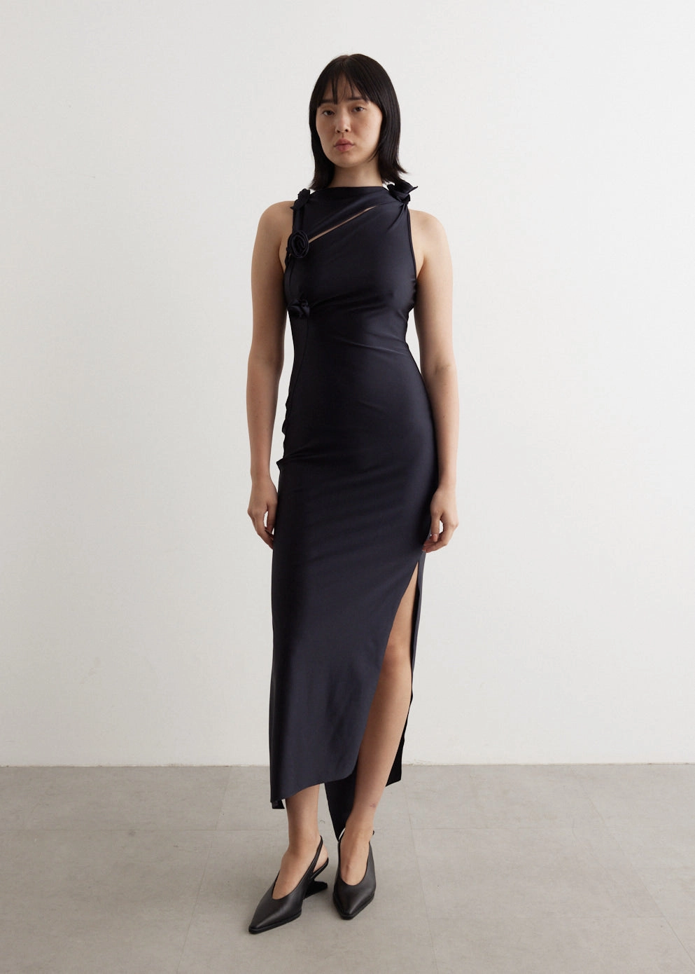 Asymmetric Flower Gown