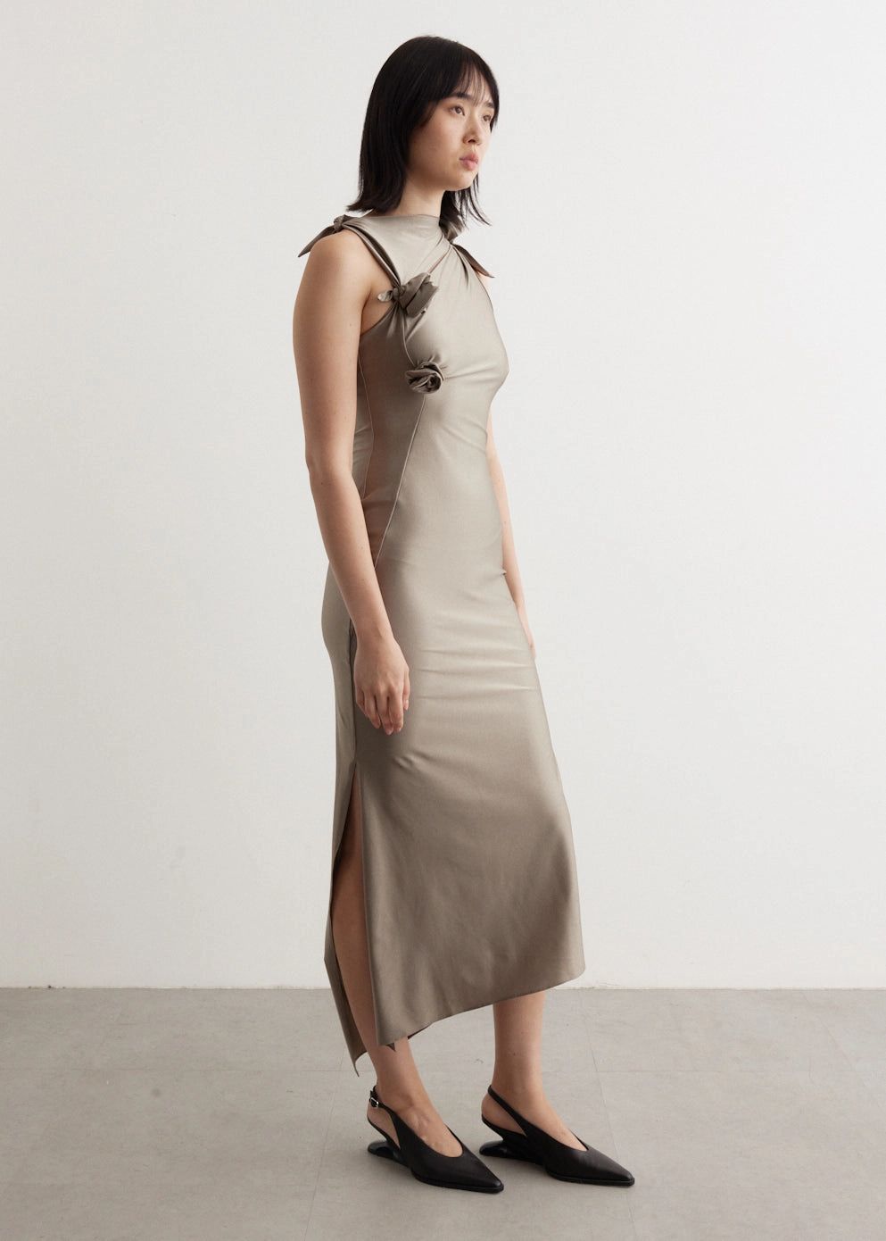 Asymmetric Flower Gown