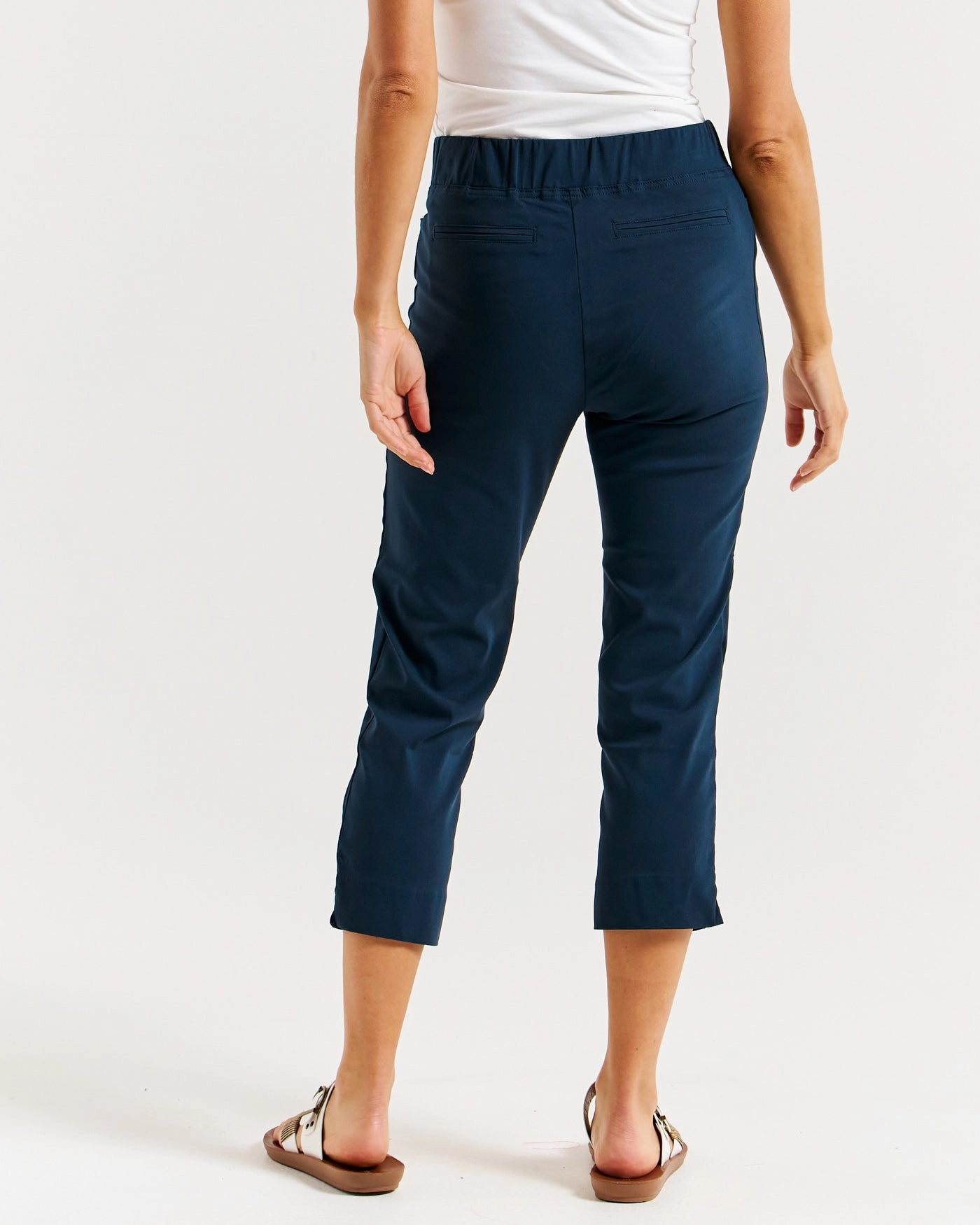 Betty Basics Crop Bengaline Pant Navy