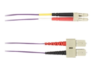 Black Box - Patch cable - SC multi-mode (M) to LC multi-mode (M) - 5 m - fiber optic - 50 / 125 micron - plenum - violet FOCMP10-005M-SCLC-VT