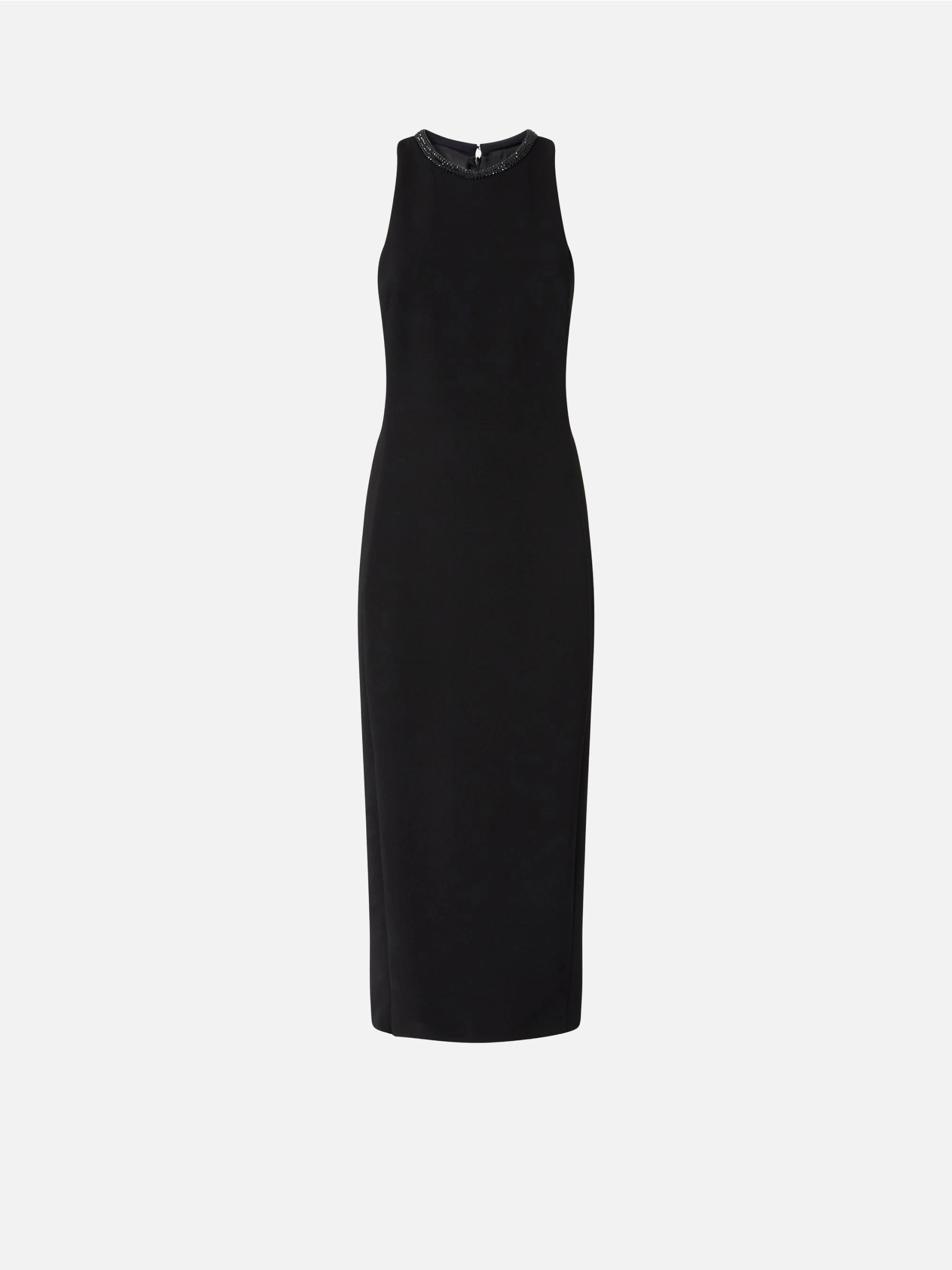 Black Rhinestone Sheath Dress