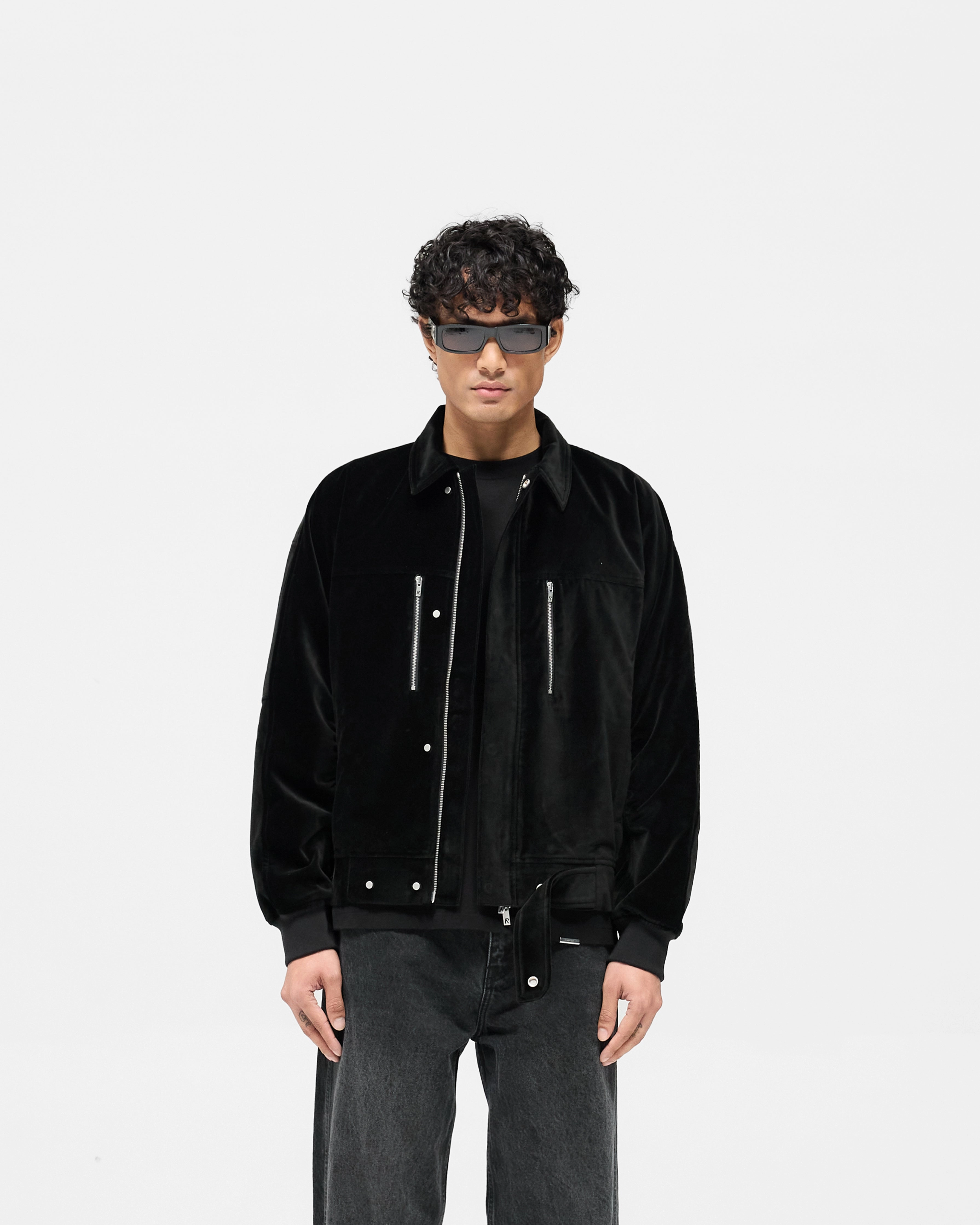 Bordeaux Brushed Jacket - Black