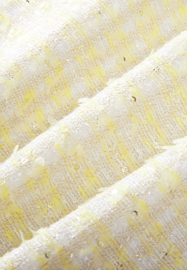 Contrasting-trim Braided-detail Sequin-detail A-line Dress