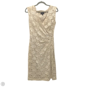 Dress Party Midi By Connected Apparel In Cream, Size: 8
