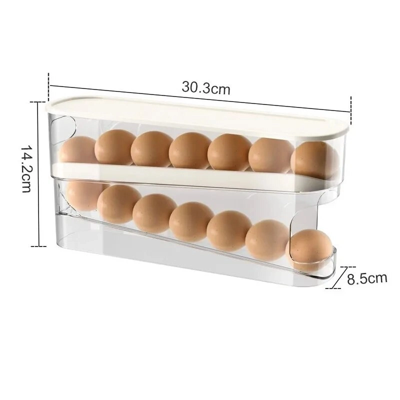 Egg Storage Box Automatic Scrolling Egg Holder