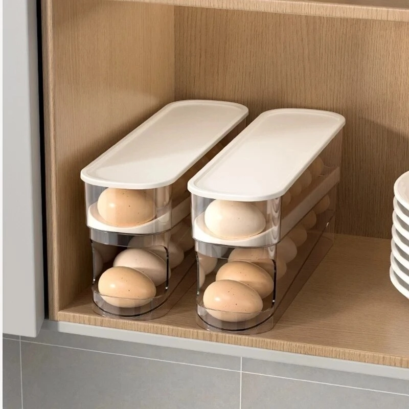Egg Storage Box Automatic Scrolling Egg Holder