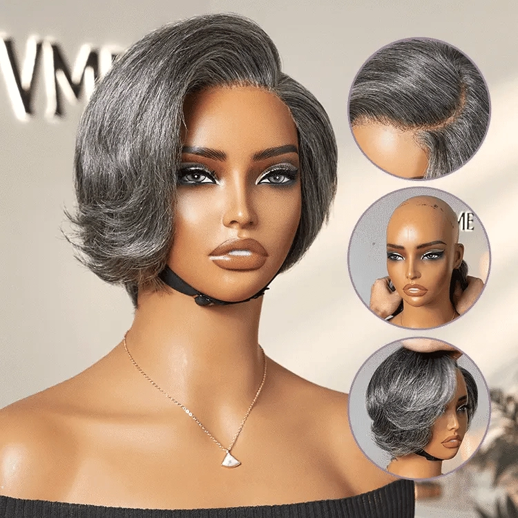 Exclusive Sale | Mature Boss Style Affordable Pre-styled Short Pixie Cut Glueless HD Lace Wig Pre-Cut Lace