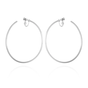 Extra Large Open Hoop Clip On Earrings