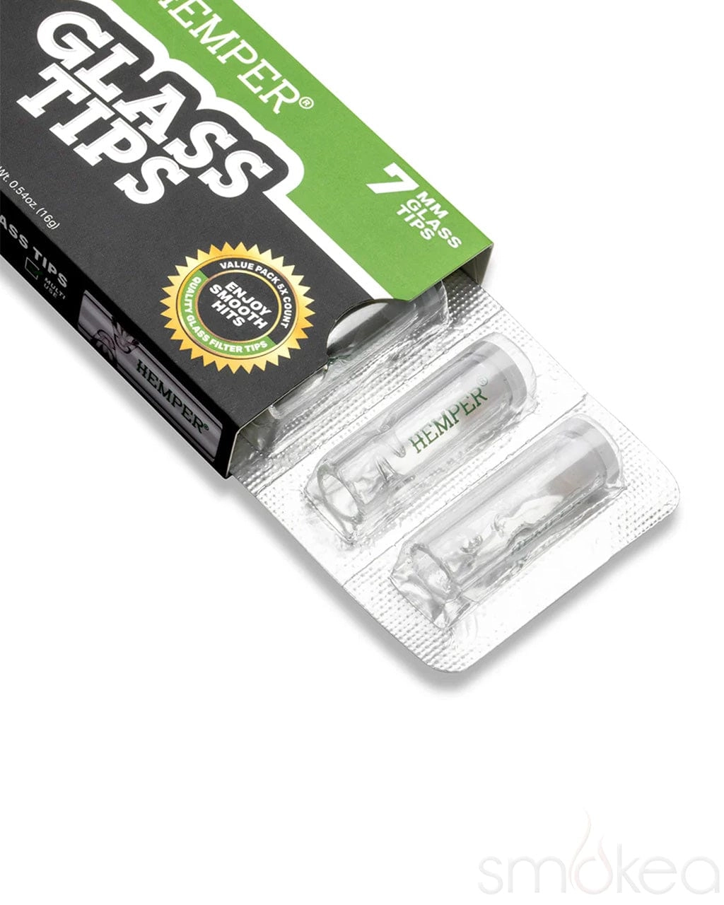 Hemper 7mm Glass Filter Tips (5-Pack)