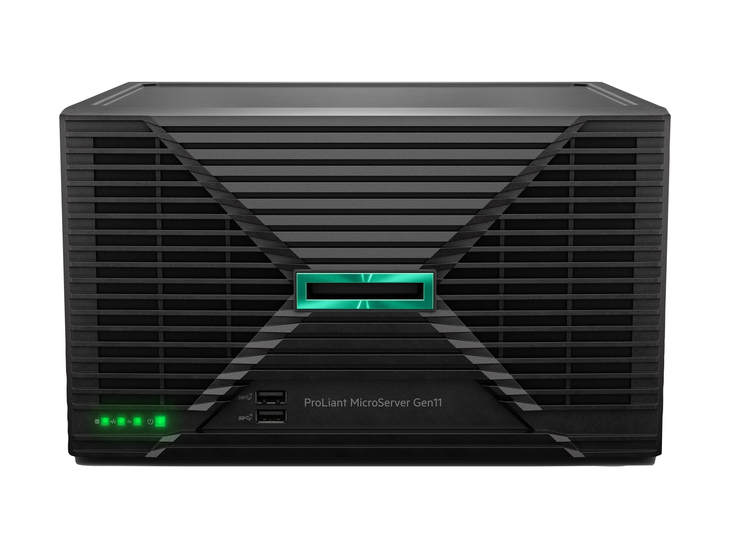 HPE ProLiant MicroServer Gen11 - Server - ultra micro tower 1-way - 1 x Pentium Gold G7400 up to - RAM 16 GB - SATA - non-hot-swap P74439-005
