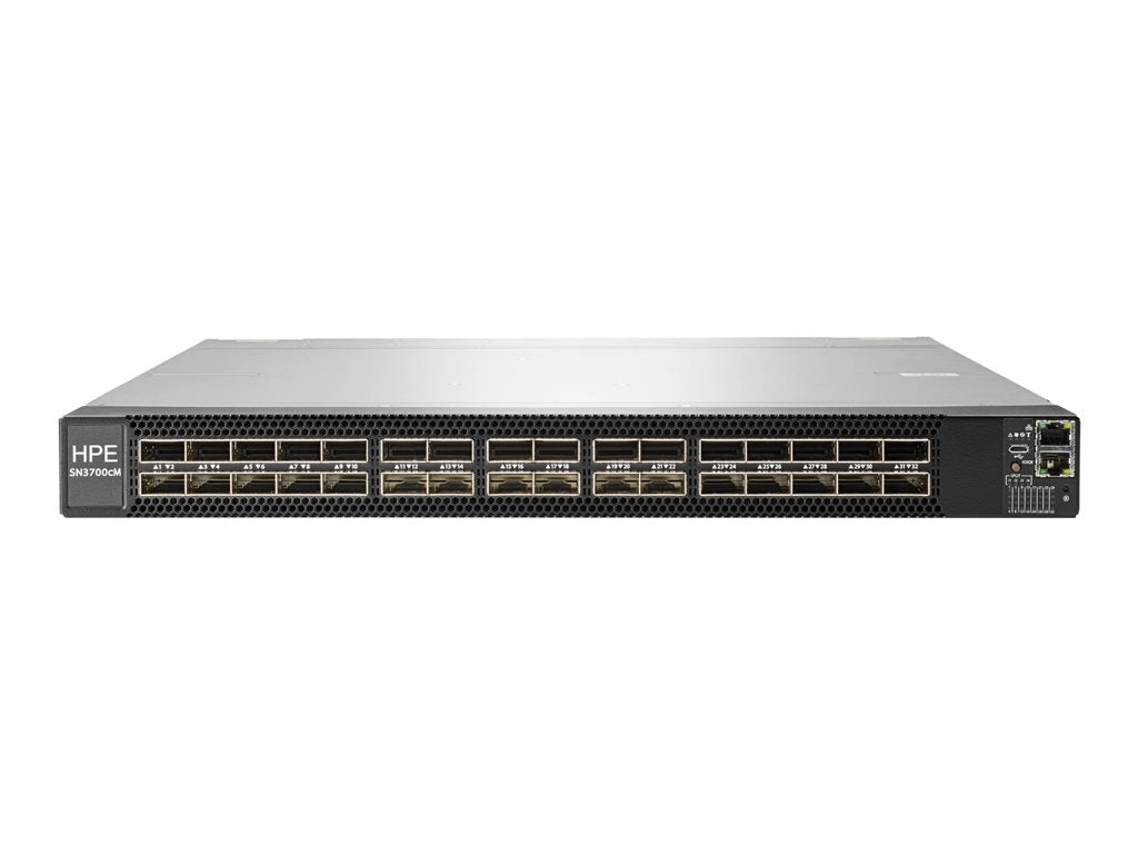 HPE SN3700cM 100GbE 32QSFP28 Switch - M-Series - switch - L3 - managed - 32 x 100 Gigabit QSFP28 - front to back airflow - rack-mountable R3A98A