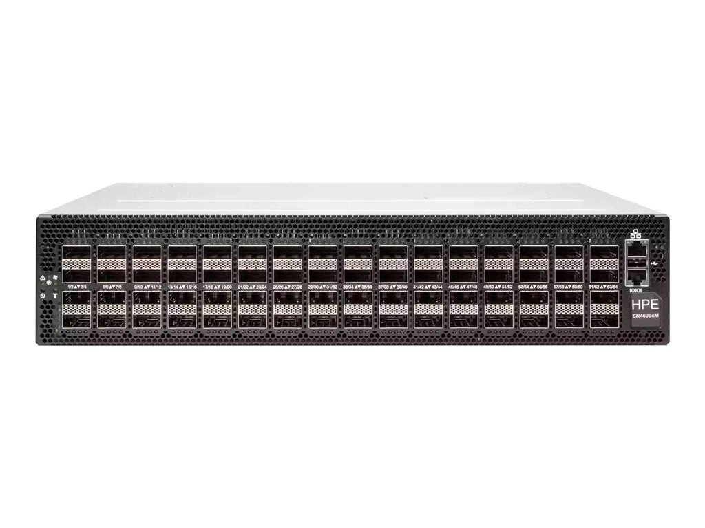HPE SN4600cM - Switch - L3 - managed - 64 x 100 Gigabit QSFP28 - back to front airflow - rack-mountable R6R26A