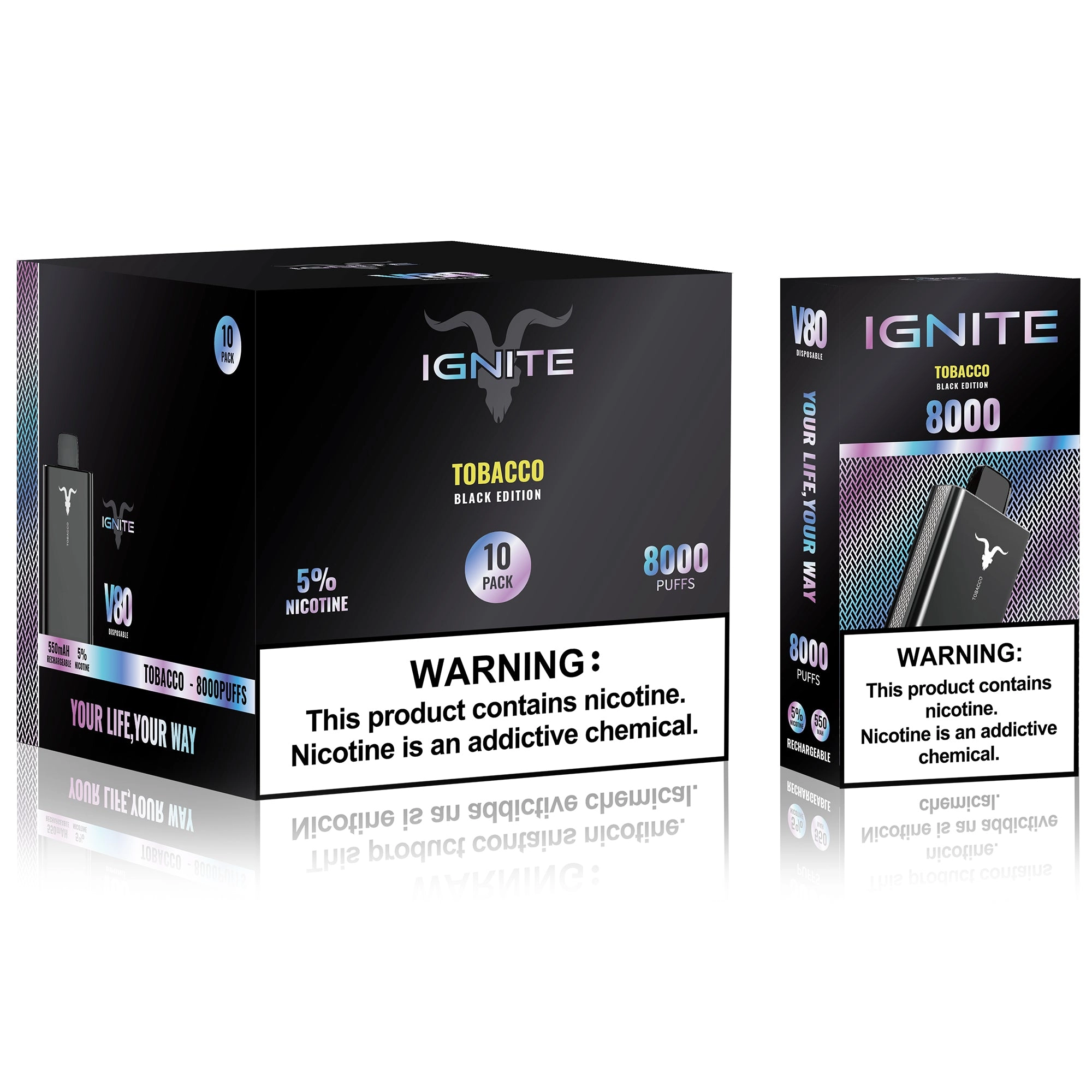 Ignite V80 Vape Device - Tobacco [10 Pack]