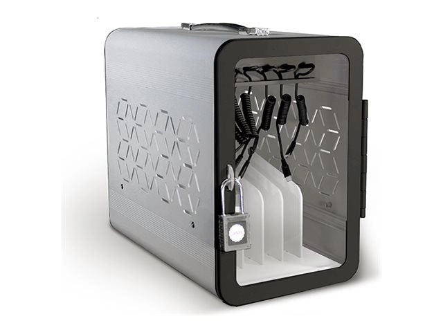 JAR Systems - Charging station - USB-C - AC 120 V - 200 Watt - output connectors: 6 - cool gray ADAPT6-USBC