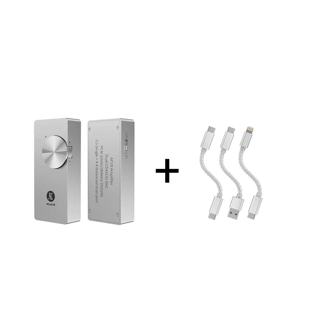 JCALLY AP10 Portable DAC Amplifier With Dual CS43131 DAC Chip Phones AMP Supports 3.5mm/4.4mm