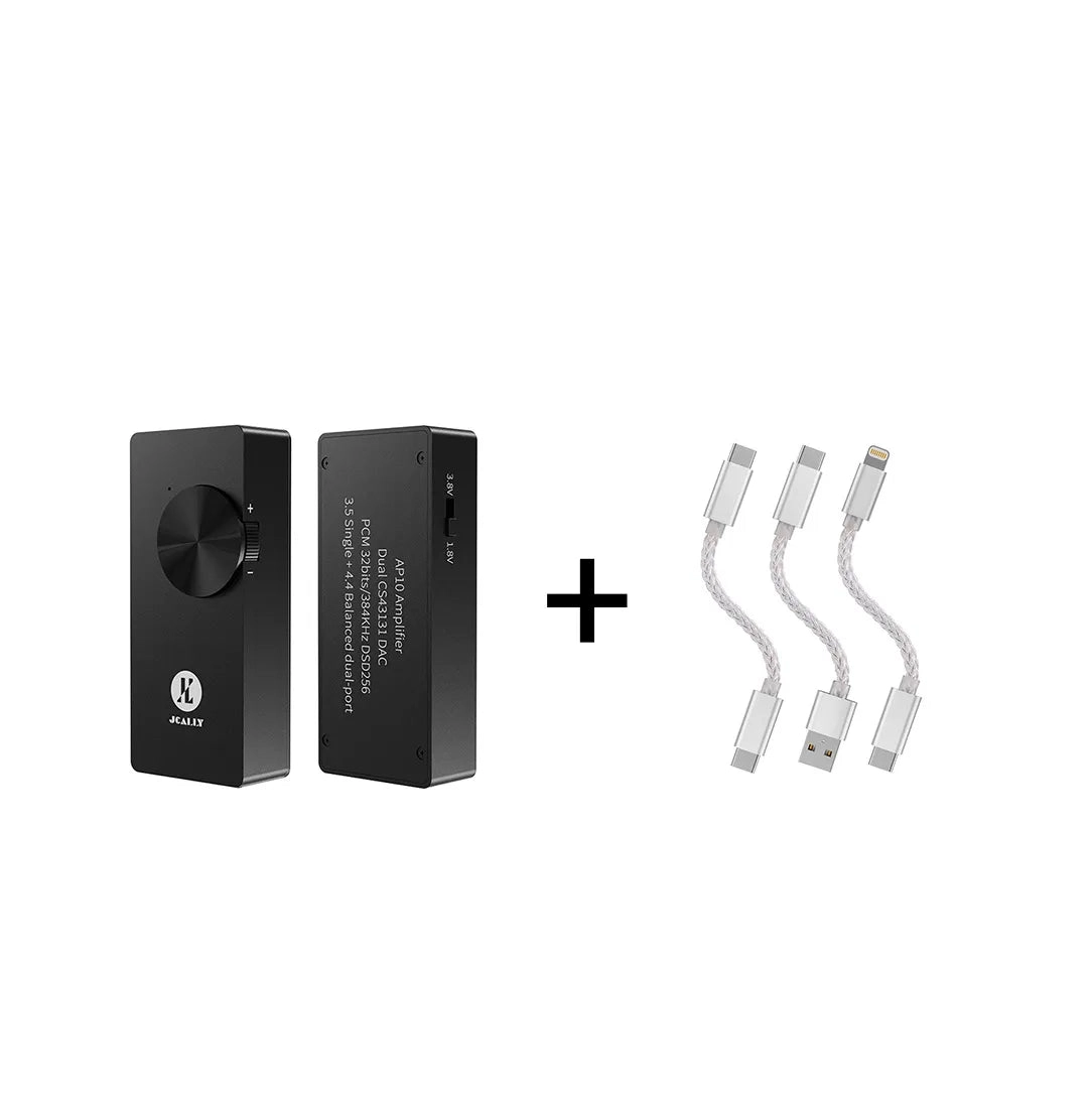JCALLY AP10 Portable DAC Amplifier With Dual CS43131 DAC Chip Phones AMP Supports 3.5mm/4.4mm