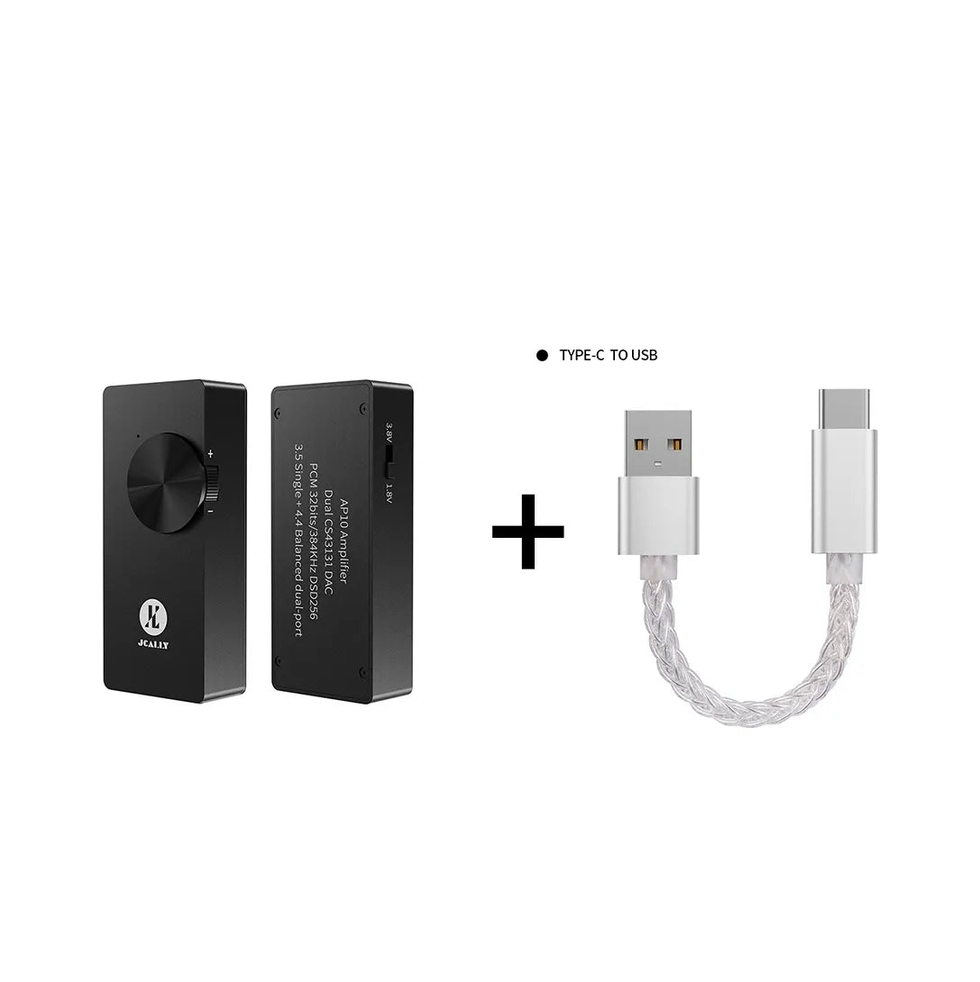 JCALLY AP10 Portable DAC Amplifier With Dual CS43131 DAC Chip Phones AMP Supports 3.5mm/4.4mm