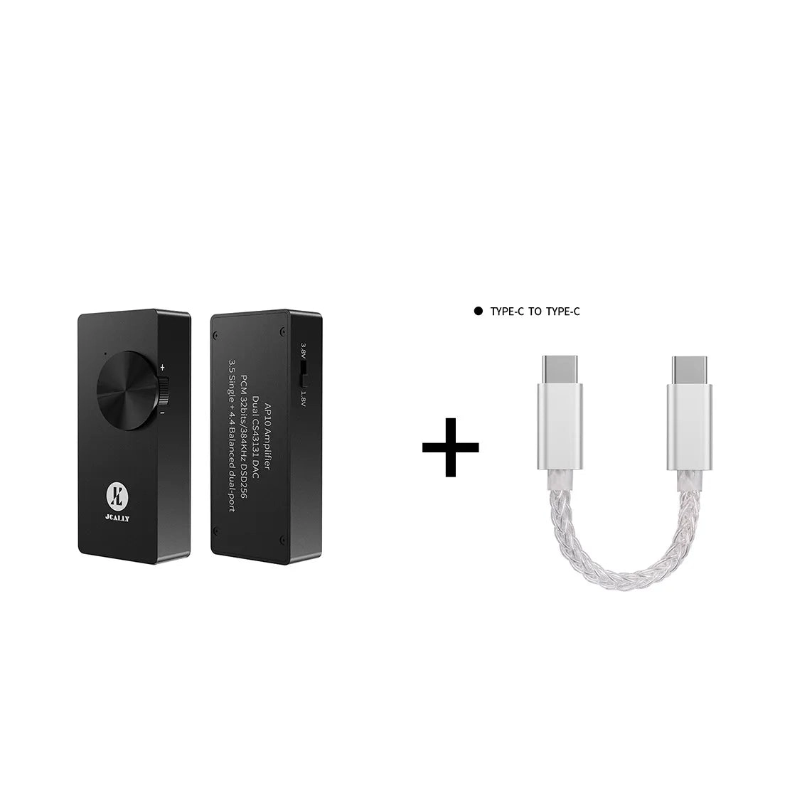 JCALLY AP10 Portable DAC Amplifier With Dual CS43131 DAC Chip Phones AMP Supports 3.5mm/4.4mm
