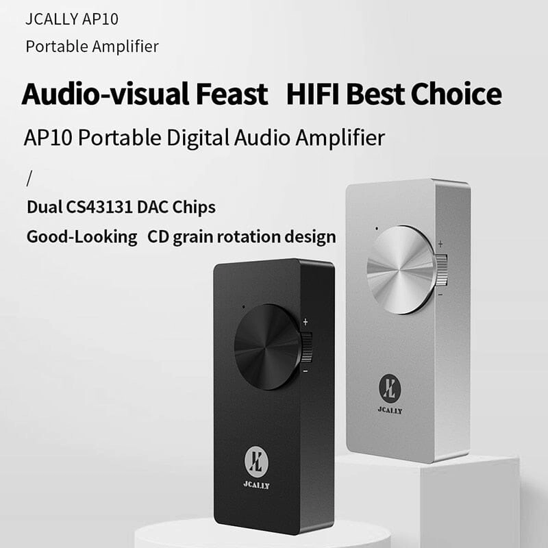 JCALLY AP10 Portable DAC Amplifier With Dual CS43131 DAC Chip Phones AMP Supports 3.5mm/4.4mm