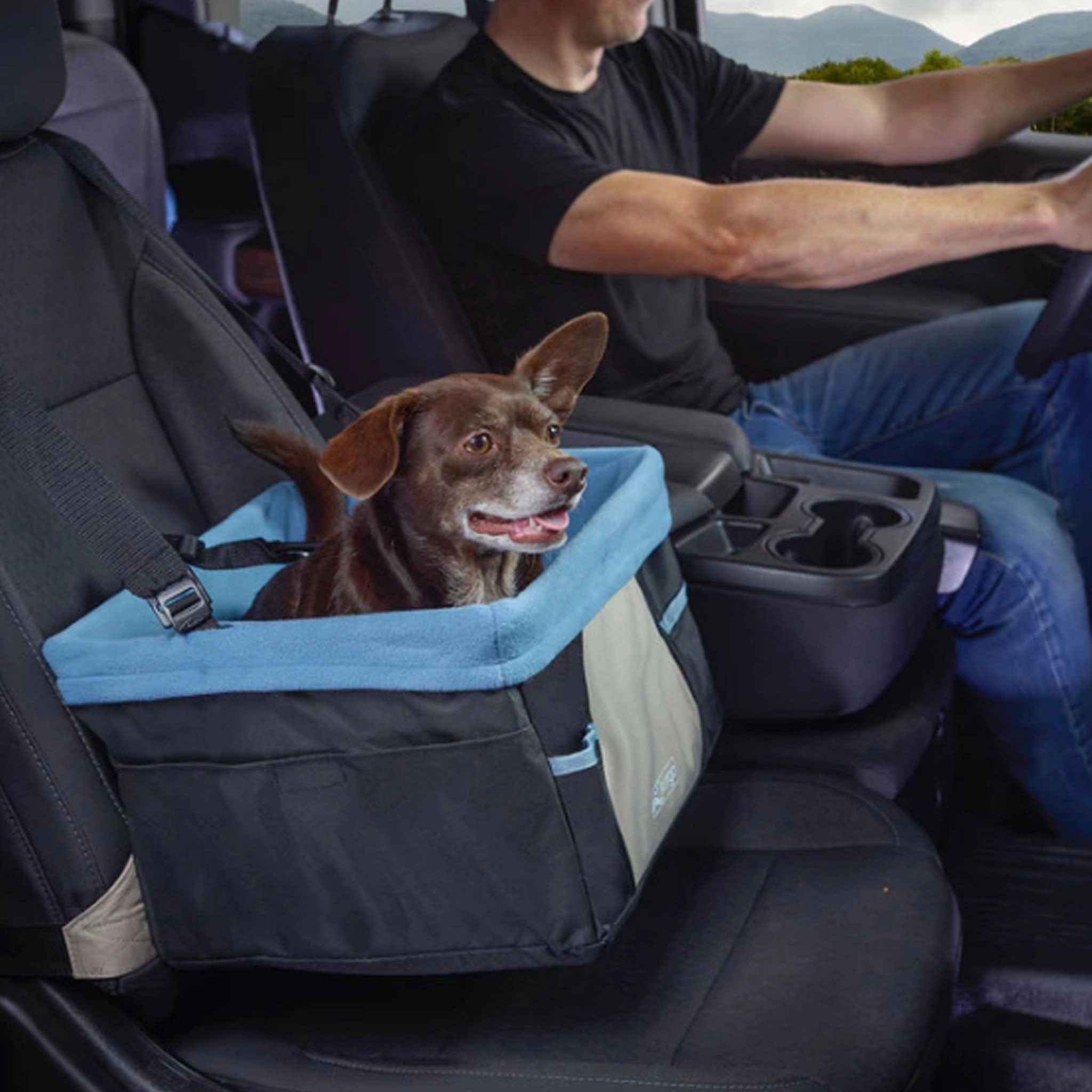 Kurgo Rover Booster Seat - Black & Blue