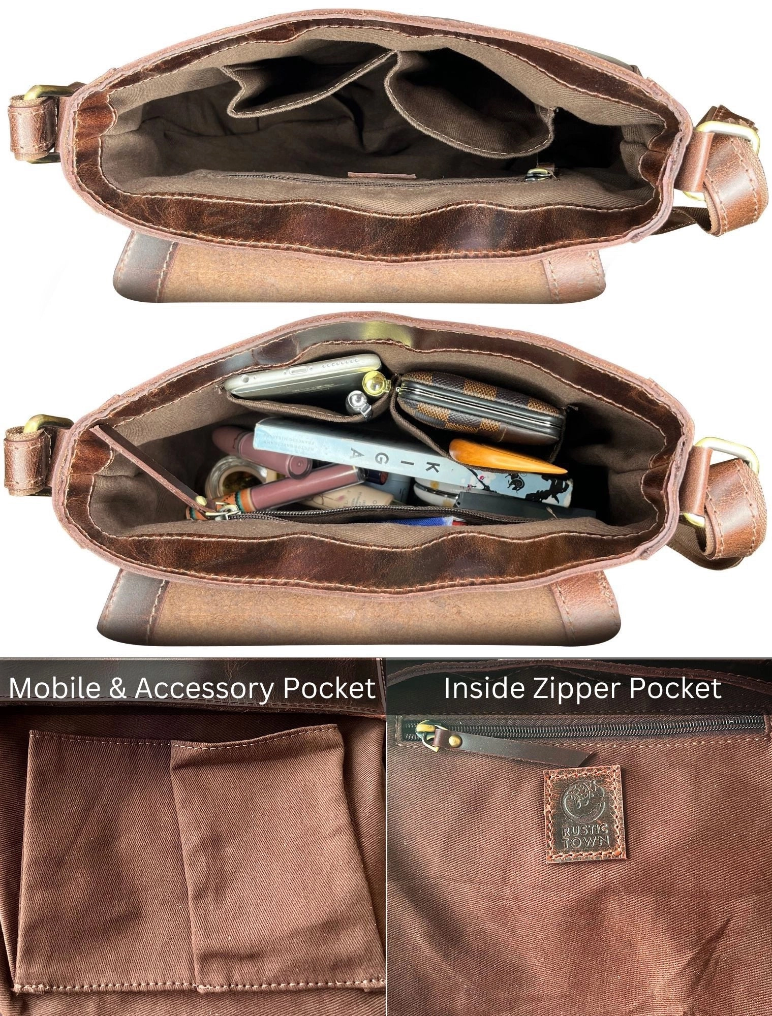 Leather Shoulder Bag Crossbody Saddle Women Purse