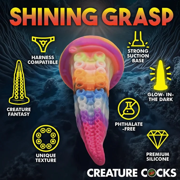 LUMINOCTOPUS GLOW-IN-THE-DARK TENTACLE SILICONE DILDO