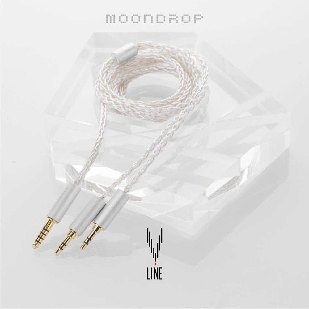 Moondrop Line V 6N Single Crystal Copper Silver-Plated Headphone Cable