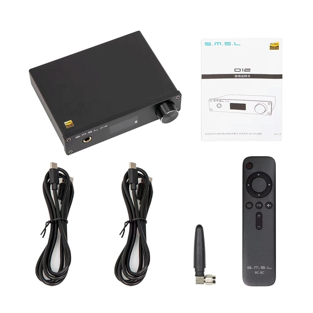 Open Box SMSL D12 AK4493S Bluetooth 5.0 USB MQA DAC & Headphone Amplifier