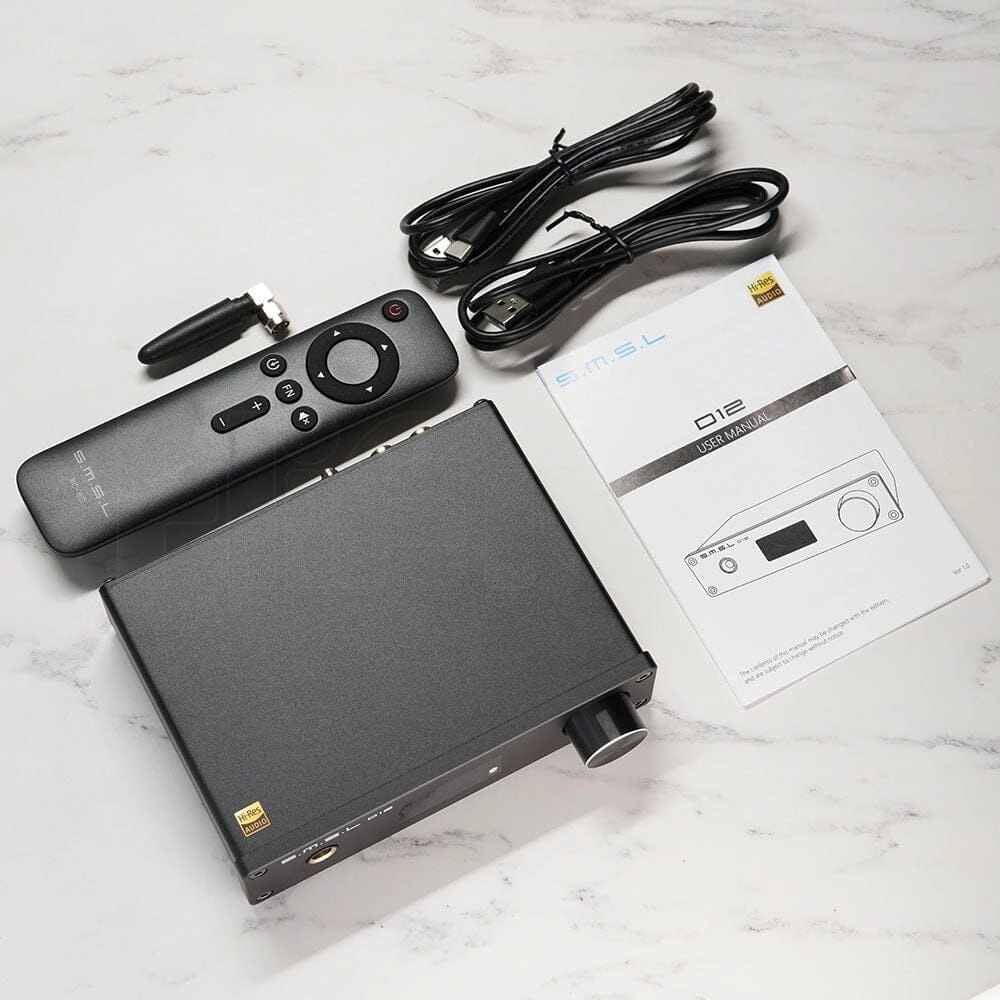 Open Box SMSL D12 AK4493S Bluetooth 5.0 USB MQA DAC & Headphone Amplifier