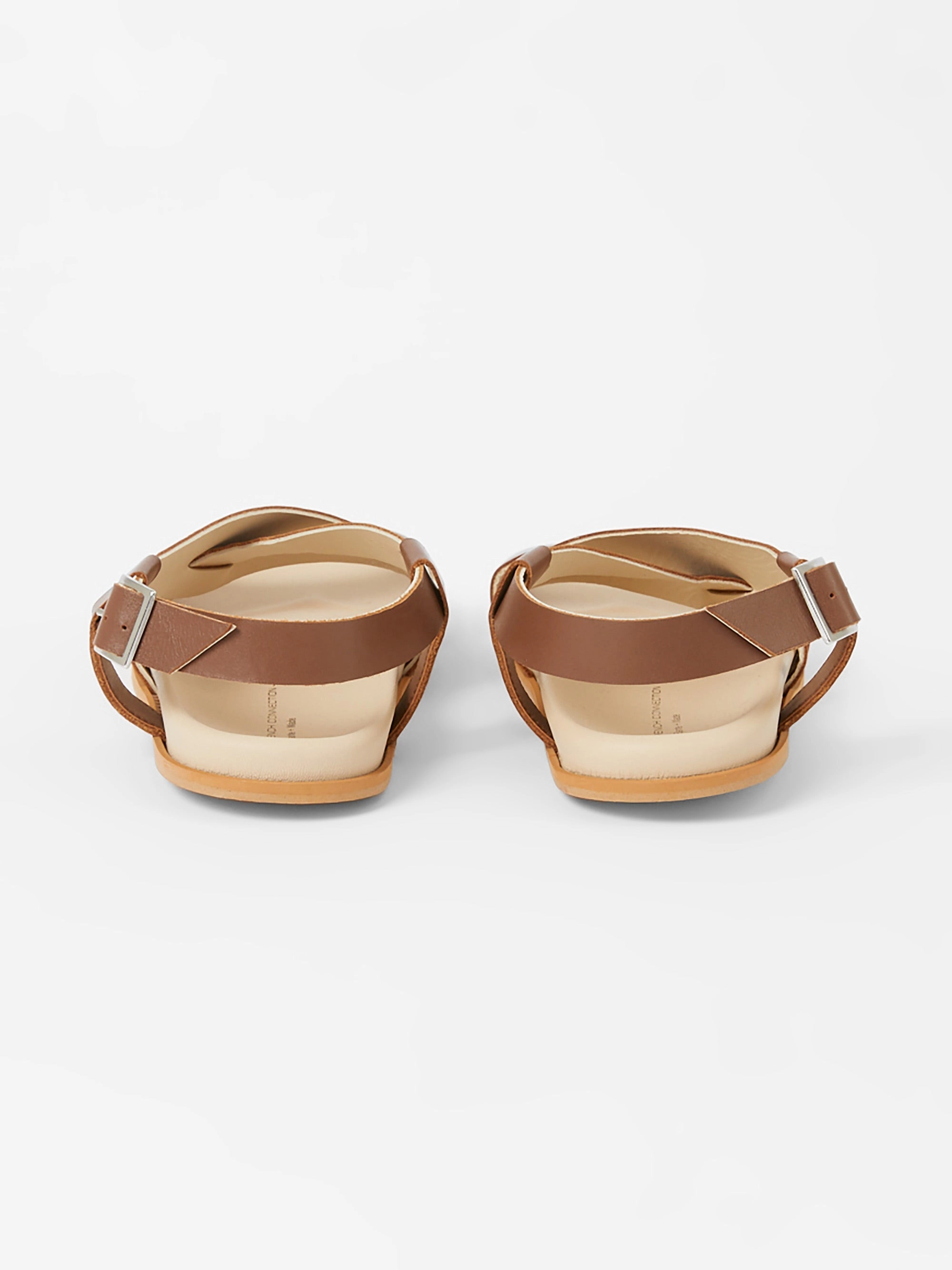S W x Branca Asymmetric Footbed Sandals