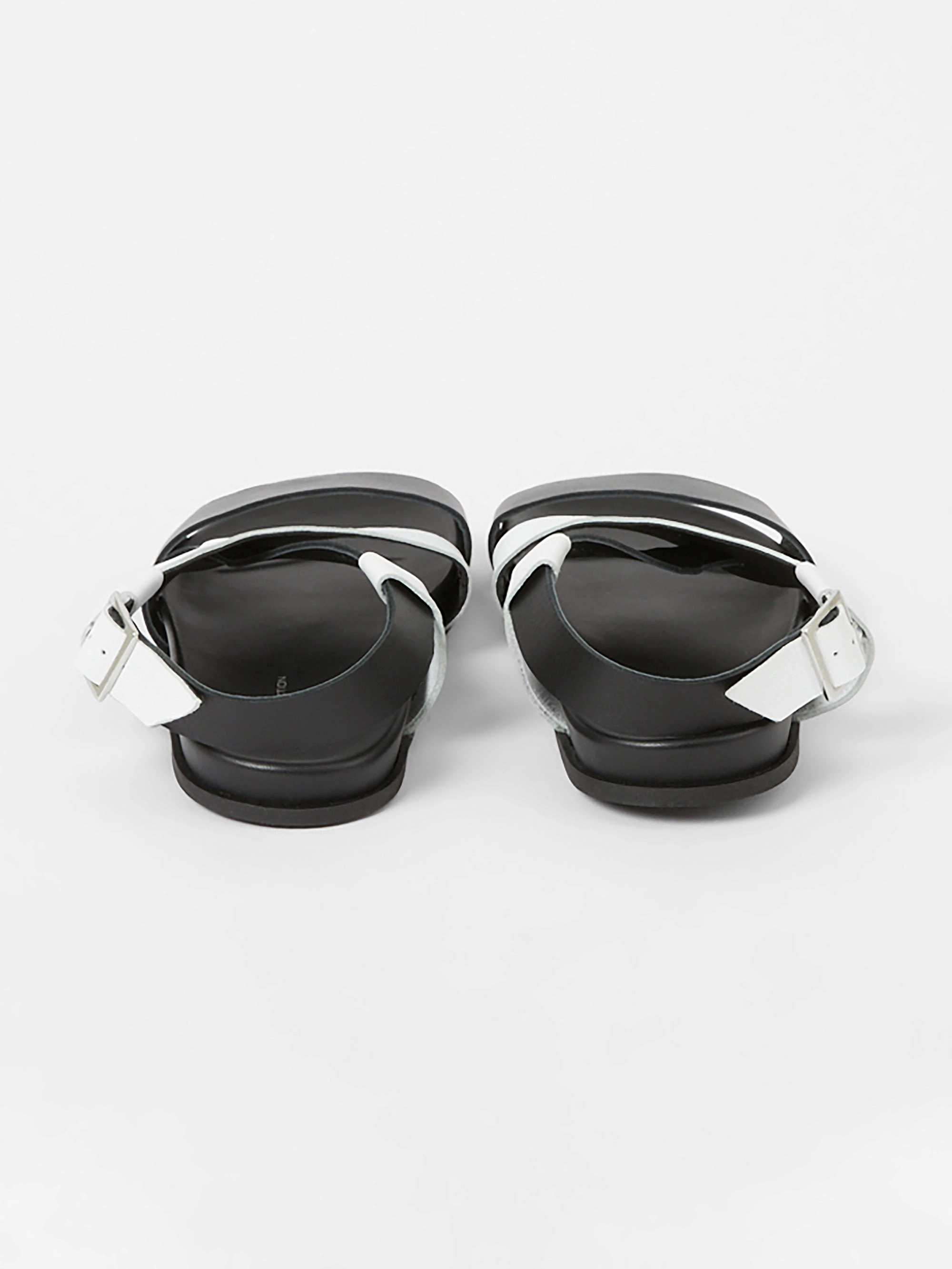 S W x Branca Asymmetric Footbed Sandals