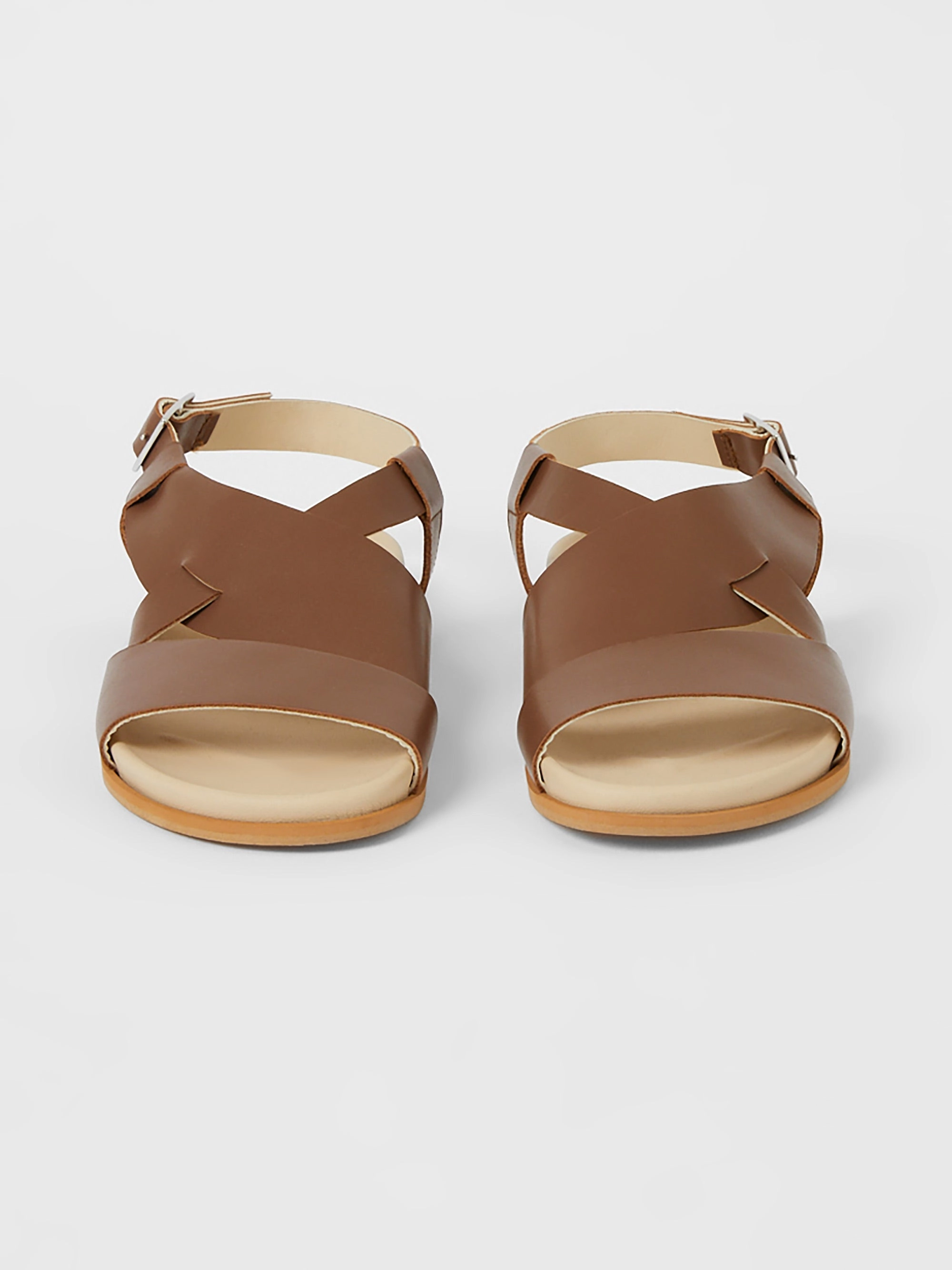 S W x Branca Asymmetric Footbed Sandals