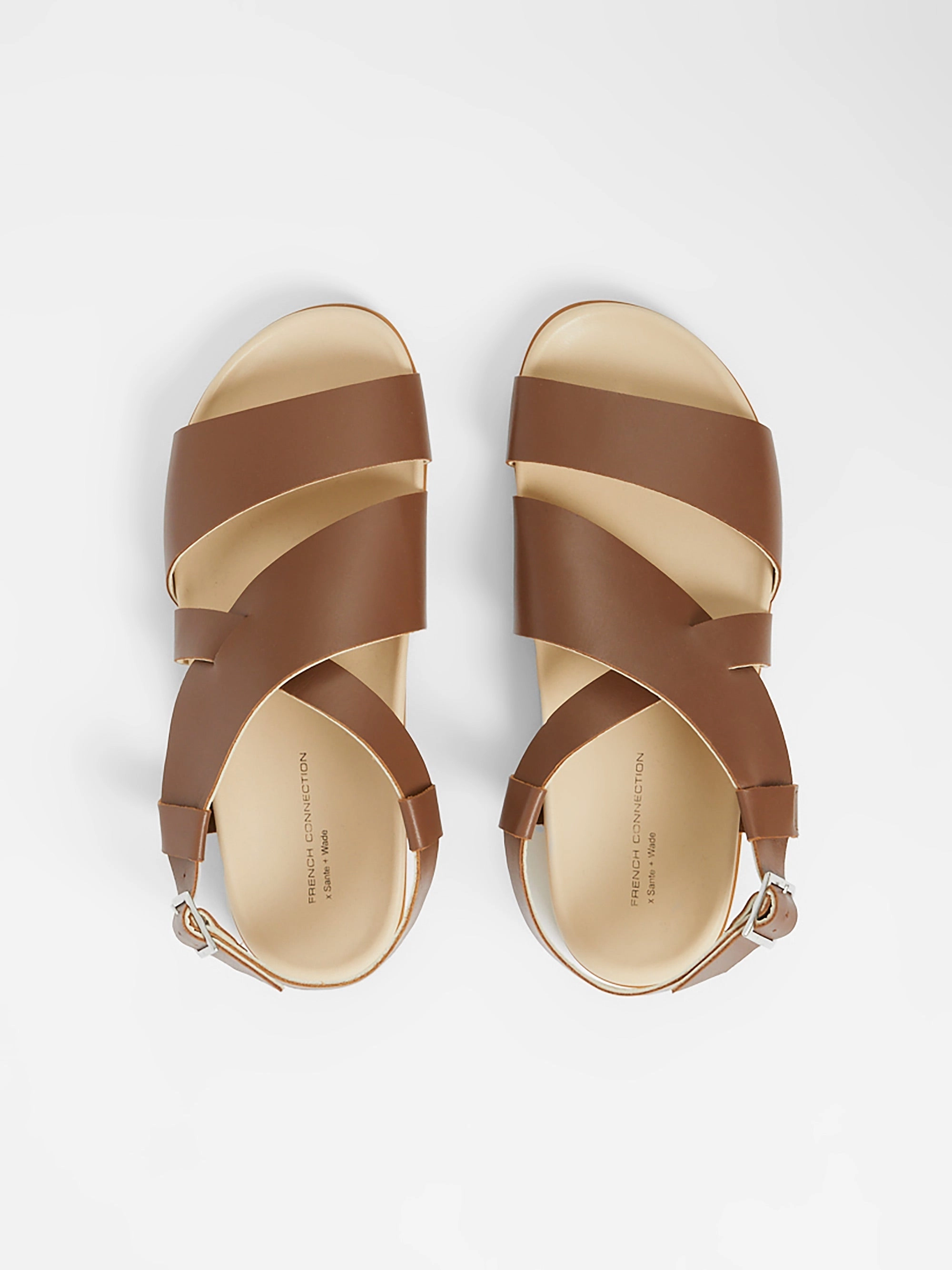 S W x Branca Asymmetric Footbed Sandals