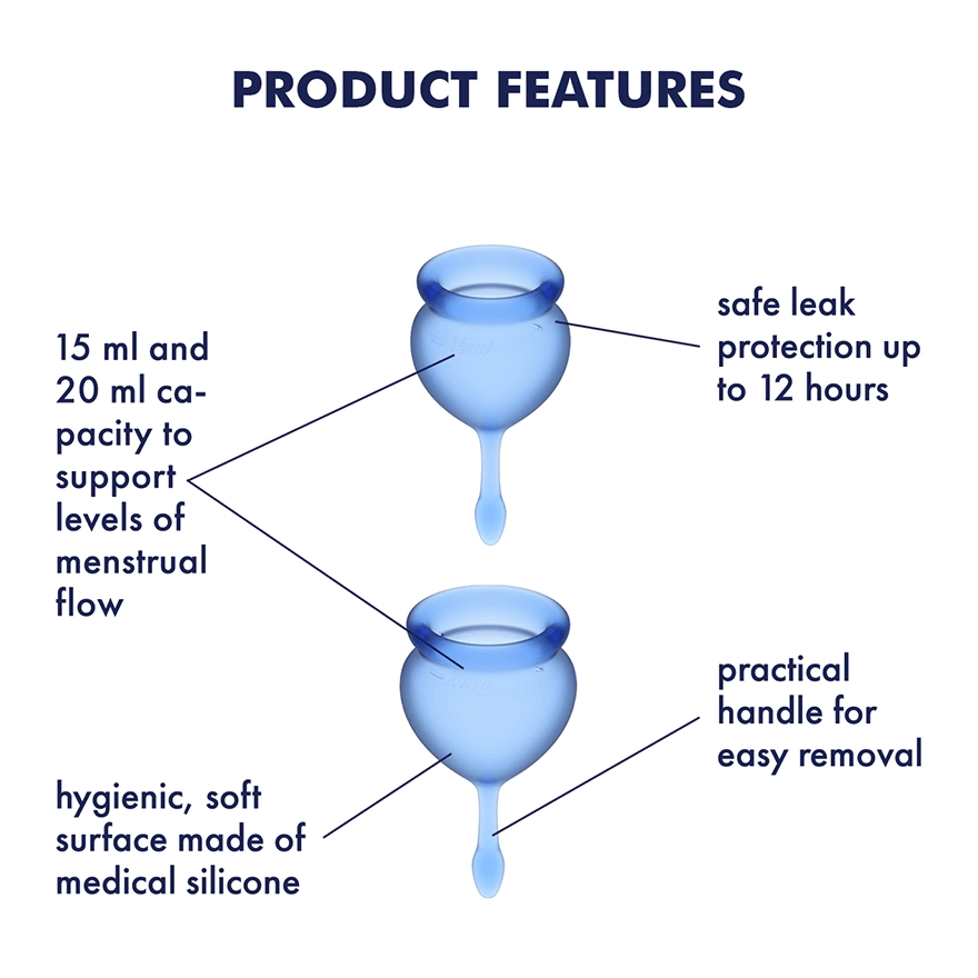Satisfyer FEEL GOOD Silicone Menstrual Cups (2 pack)