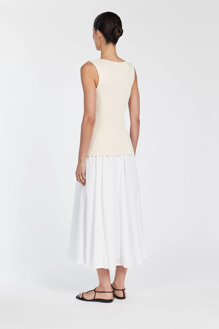 SOFIA CREAM LONGLINE KNIT TOP
