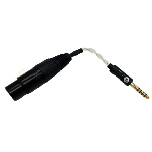 Strauss & Wagner Evora Braided Silver 4-pin XLR Female to 4.4mm Male Balanced Adapter Cable