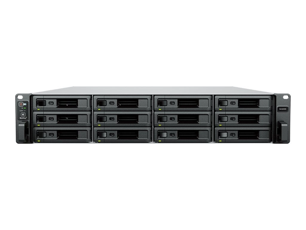 Synology SA3400D - NAS server - 12 bays - rack-mountable - SAS - RAID RAID 0, 1, 5, 6, 10, JBOD, RAID F1, 5 hot spare, 6 hot