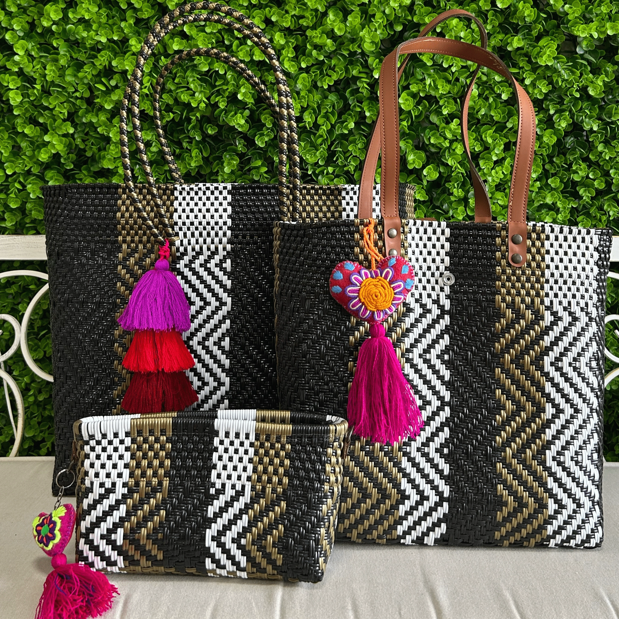 Upcycled Handwoven MD Tejana Tote - Espresso