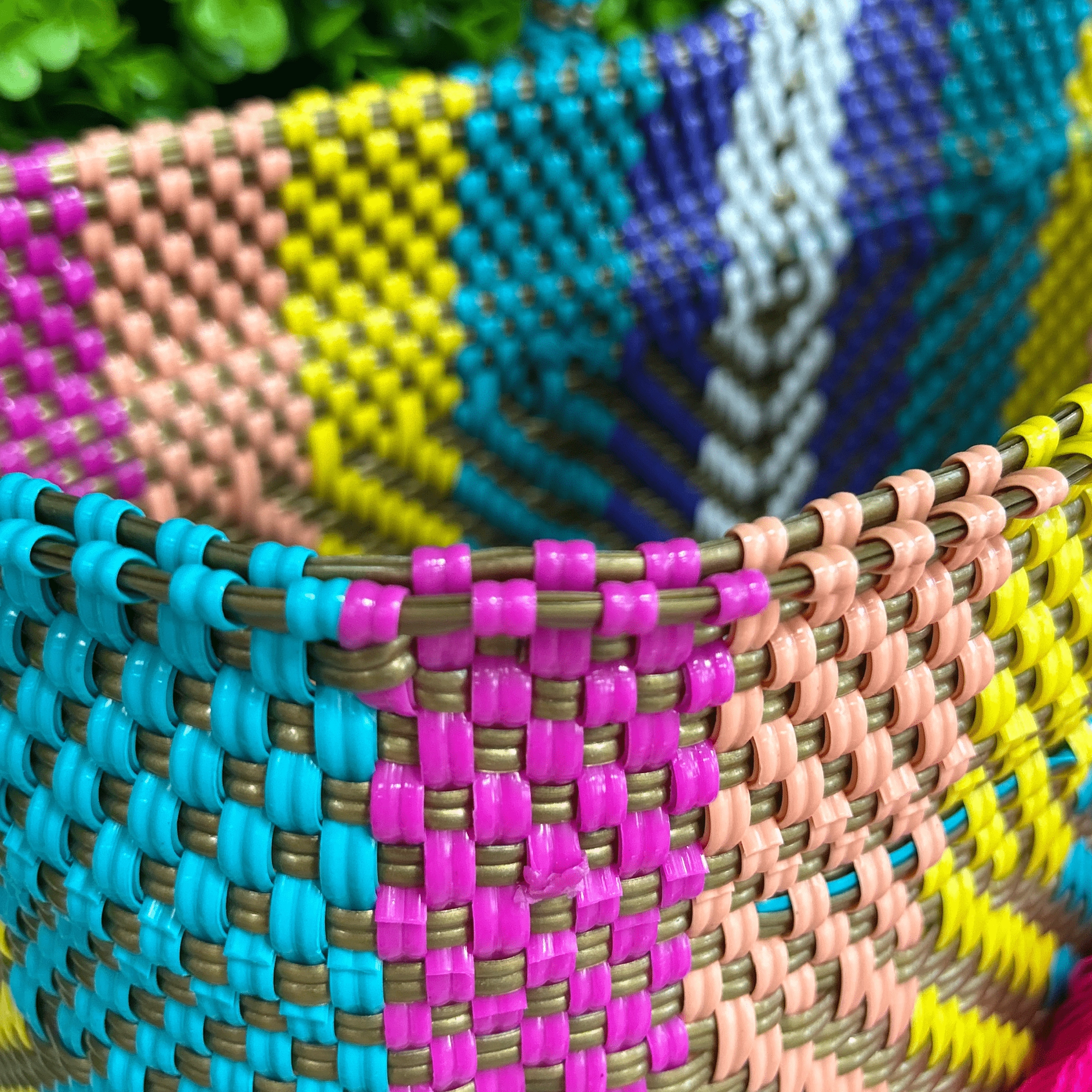 Upcycled Handwoven XL Tote - Amanda