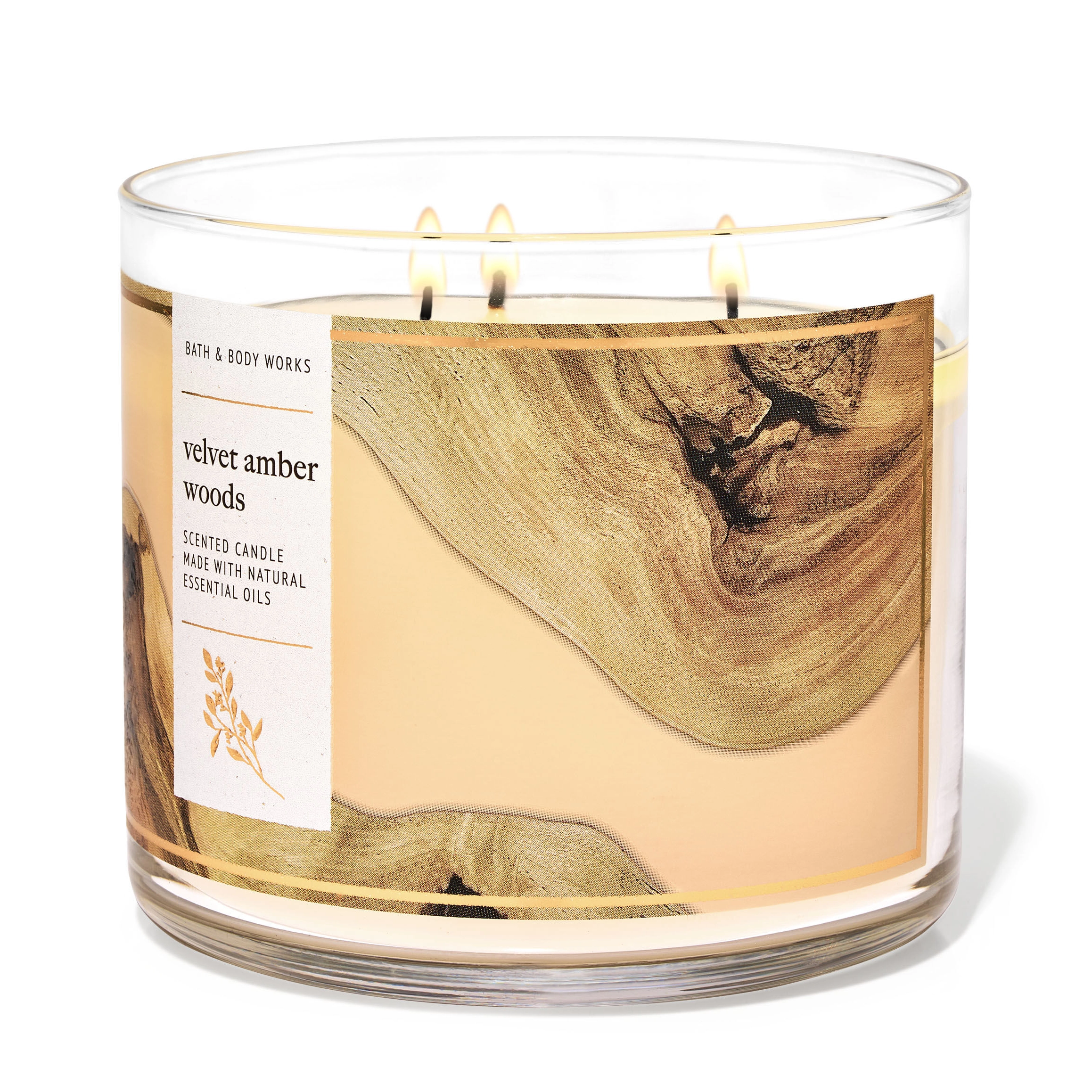 Velvet Amber Woods by Bath & Body Works 3-Wick Scented Candle