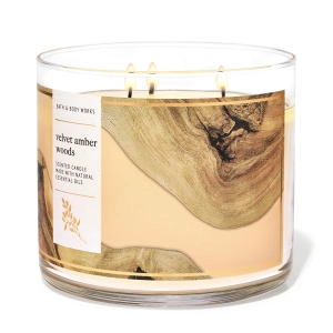 Velvet Amber Woods by Bath & Body Works 3-Wick Scented Candle