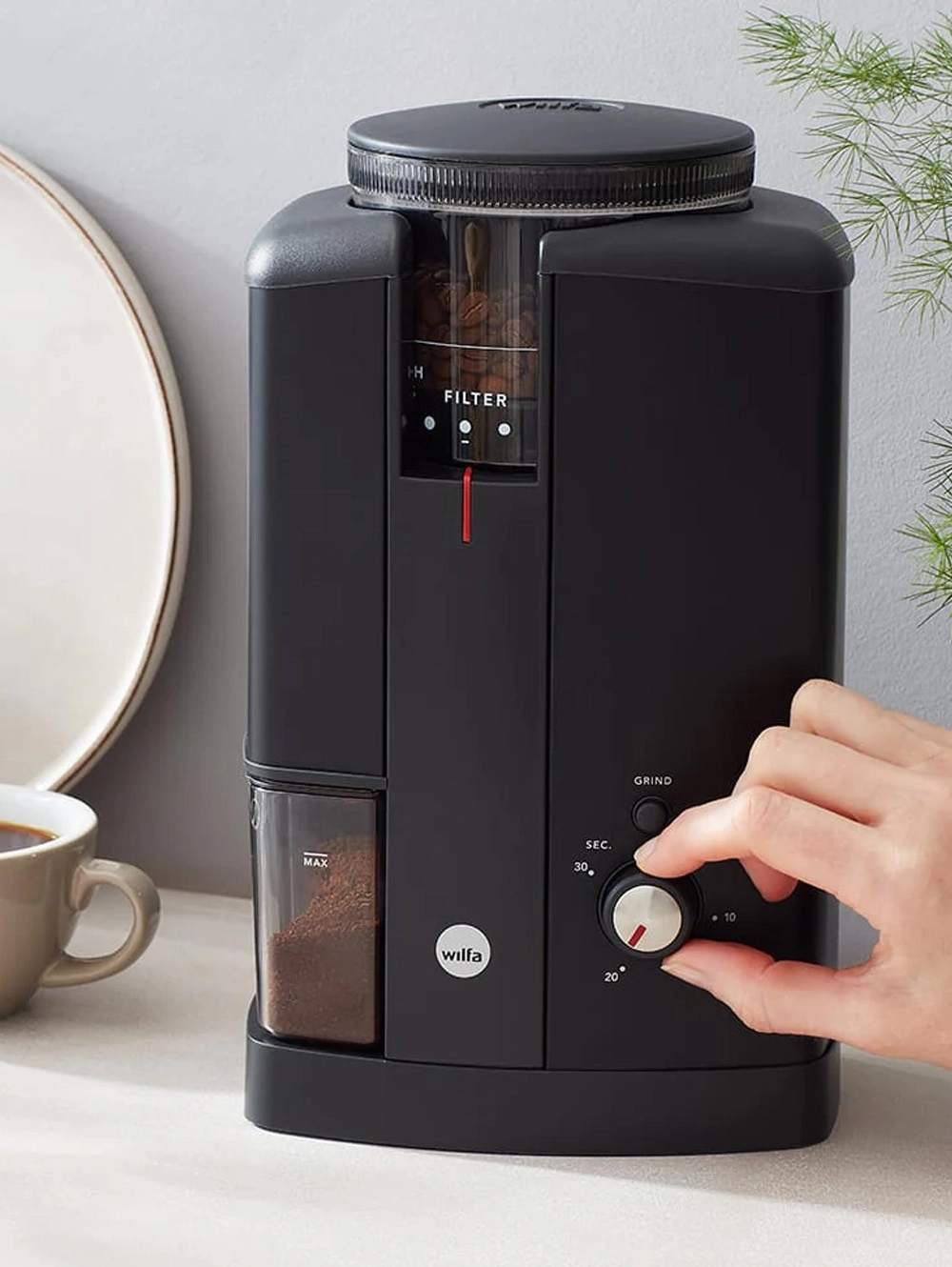 Wilfa Svart Aroma Precision Coffee Grinder Black