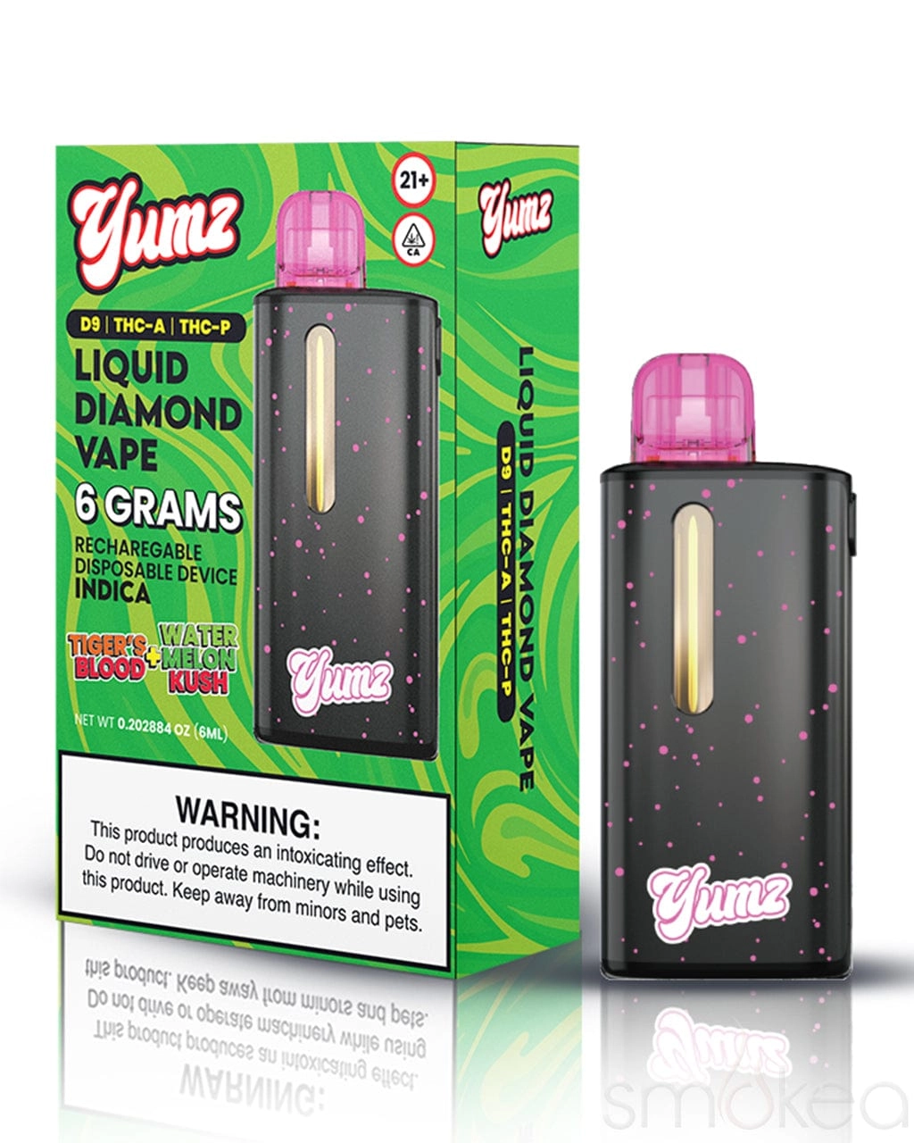 Yumz 6g THCA Blend Disposable Vape - Tigers Blood   Watermelon Kush